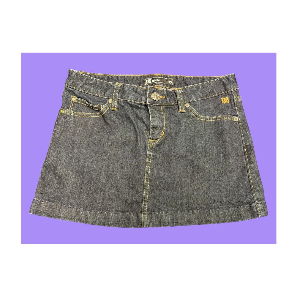 DC Denim logo Mini Skirt Skater Y2K Vintage - Size 27